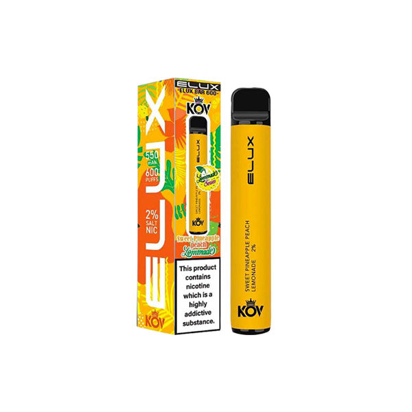 20mg Elux KOV Bar Lemonade Series Disposable Vape Device 600 Puffs - ZERO VAPE STORE