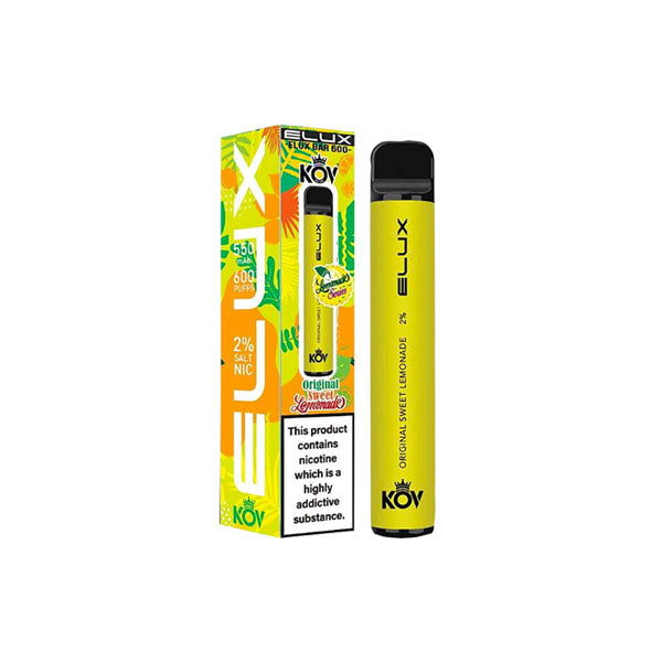 20mg Elux KOV Bar Lemonade Series Disposable Vape Device 600 Puffs - ZERO VAPE STORE