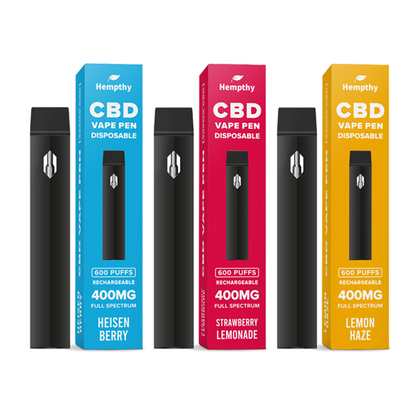 Hempthy 400mg CBD Disposable Vape Pen 600 Puffs