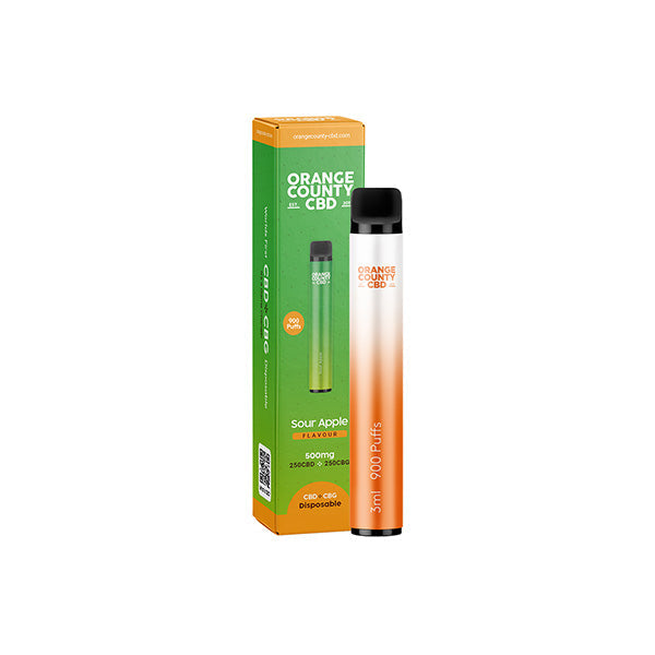 Orange County CBD 500mg CBD & CBG Disposable Vape Device 900 Puffs