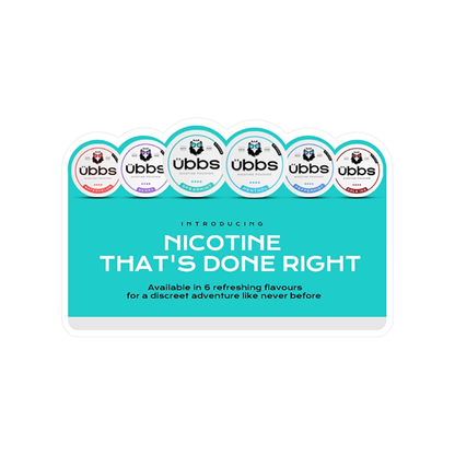 6mg 11mg 14mg Ubbs Nicotine Pouches CDU Bundle + 120 Units Set