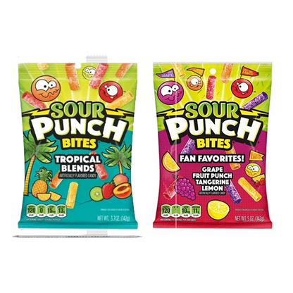 USA Sour Punch Bites Share Bags - 142g