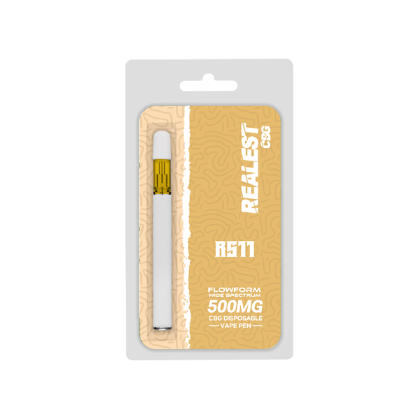 Realest CBG 500mg Flowform Wide Spectrum CBG Disposable Vape Pen 170 Puffs (BUY 1 GET 1 FREE)