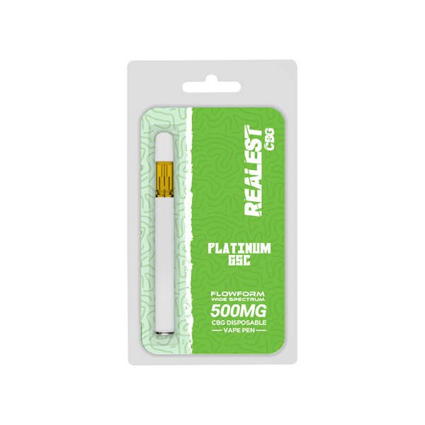 Realest CBG 500mg Flowform Wide Spectrum CBG Disposable Vape Pen 170 Puffs (BUY 1 GET 1 FREE)