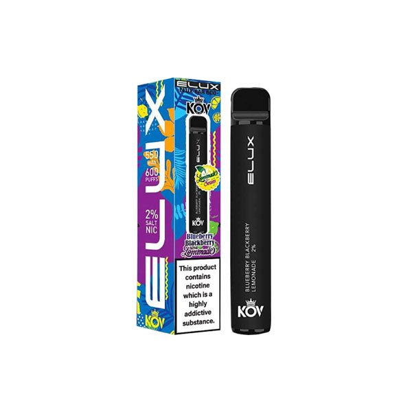 20mg Elux KOV Bar Lemonade Series Disposable Vape Device 600 Puffs - ZERO VAPE STORE