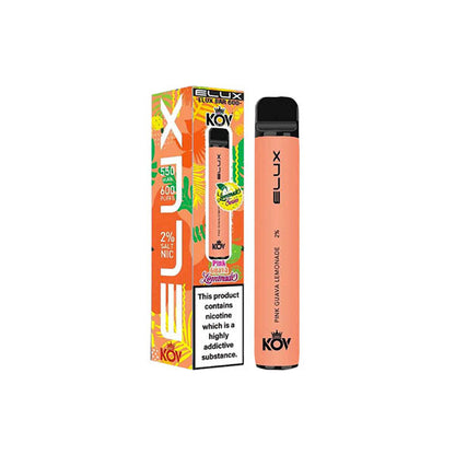 20mg Elux KOV Bar Lemonade Series Disposable Vape Device 600 Puffs - ZERO VAPE STORE