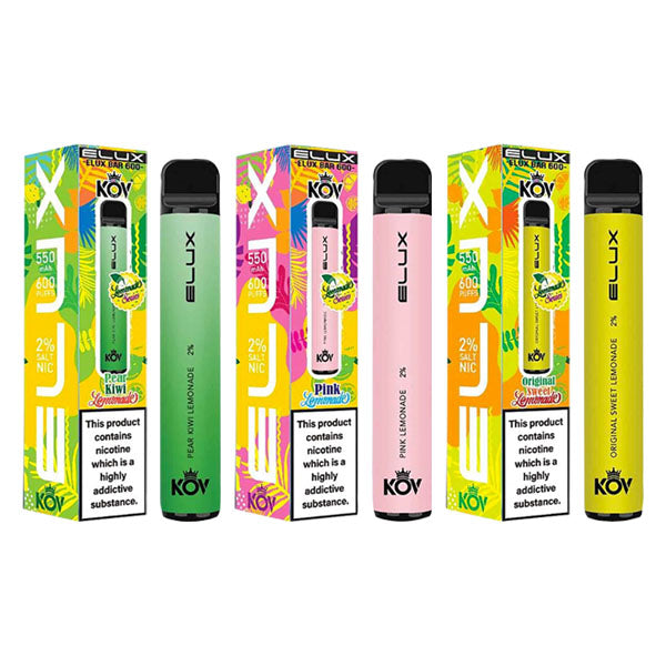 20mg Elux KOV Bar Lemonade Series Disposable Vape Device 600 Puffs - ZERO VAPE STORE