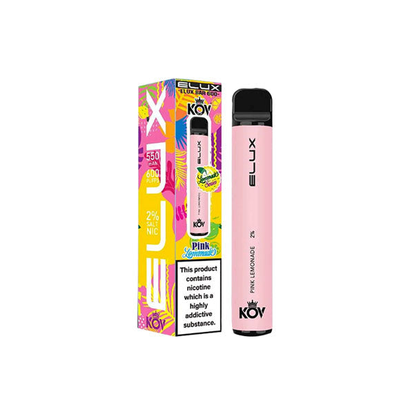 20mg Elux KOV Bar Lemonade Series Disposable Vape Device 600 Puffs - ZERO VAPE STORE