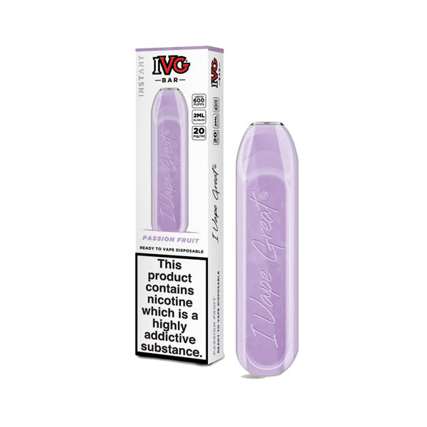 20mg I VG Bar 600 Puffs Disposable Vape - ZERO VAPE STORE