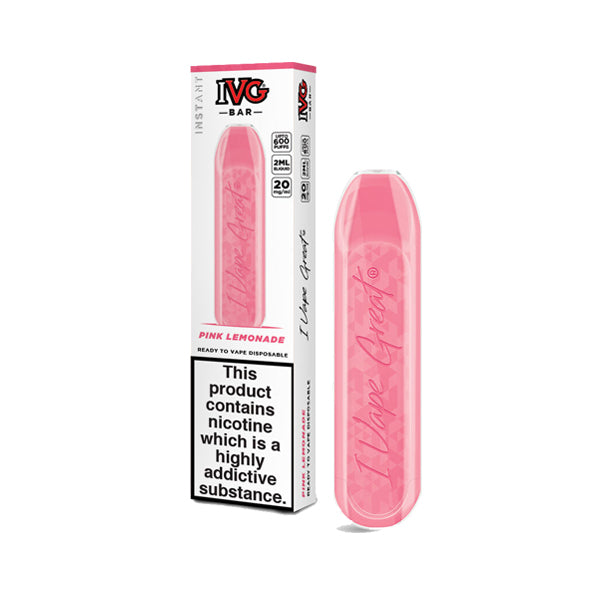 20mg I VG Bar 600 Puffs Disposable Vape - ZERO VAPE STORE