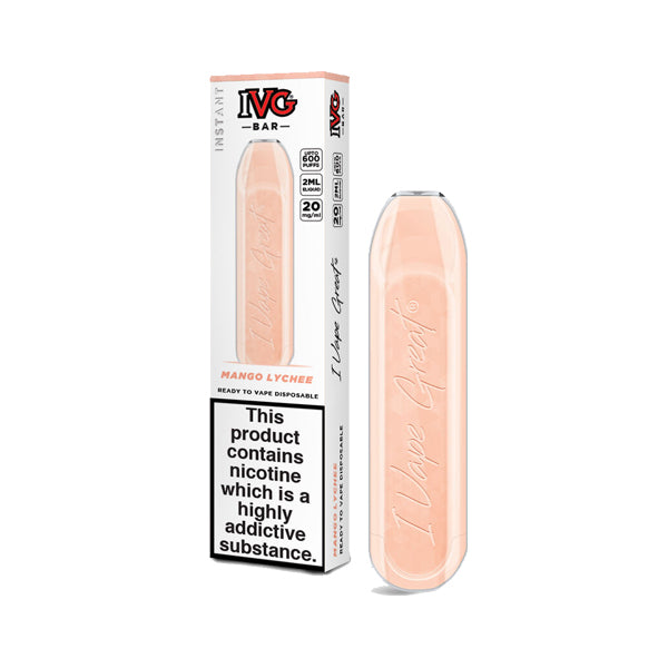 20mg I VG Bar 600 Puffs Disposable Vape - ZERO VAPE STORE