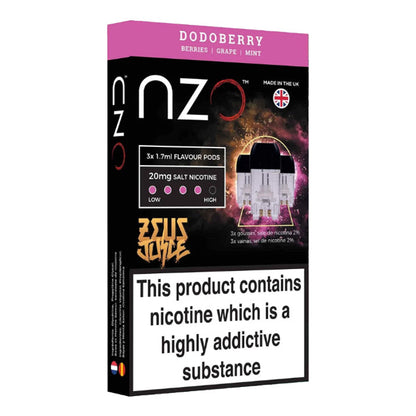 NZO 20mg Zeus Salt Cartridges with Red Liquids Nic Salt (50VG/50PG) - ZERO VAPE STORE