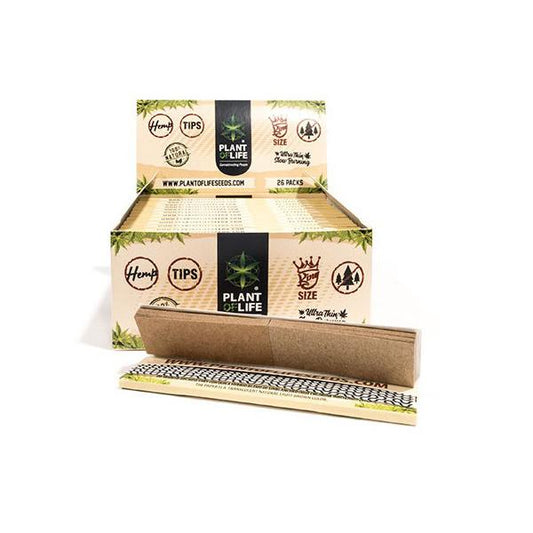 Plant of Life King Size Papers Organic Hemp With Tips - ZEROVAPES STORE