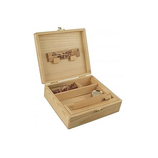 Green Apron Large Wooden Rolling Box - ZEROVAPES STORE
