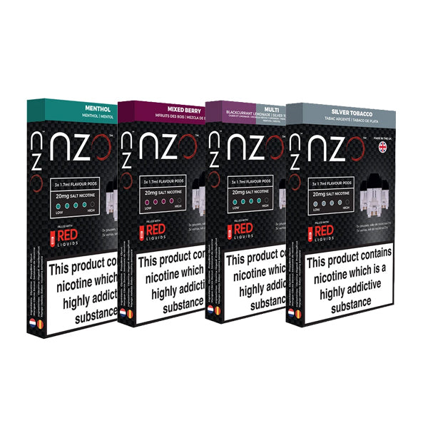 NZO 20mg Salt Cartridges with Red Liquids Nic Salt (50VG/50PG) - ZERO VAPE STORE