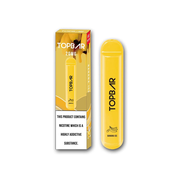 20mg Top Bar Disposable Vape Pod 600 Puffs - ZERO VAPE STORE