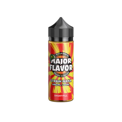 Major Flavor 100ml Shortfill 0mg (70VG/30PG) - ZERO VAPE STORE