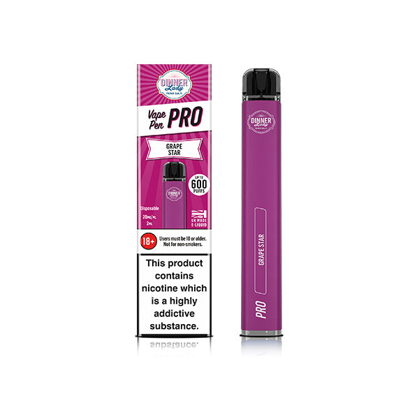20mg Dinner Lady Vape Pen Pro Disposable Vaping Device 600 Puffs - ZERO VAPE STORE