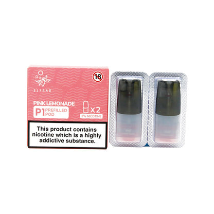 Elf Bar P1 Replacement 2ml Pods for ELF Mate 500 - ZEROVAPES STORE