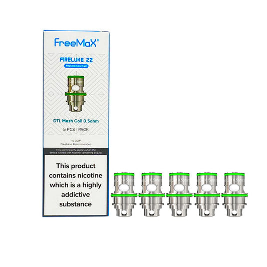 FreeMax Fireluke 22 Replacement Mesh Coils MTL 1.5ohms/DTL 0.5ohms - ZERO VAPE STORE