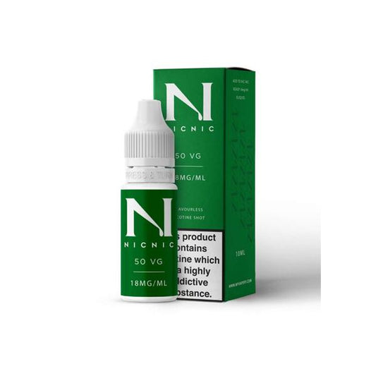 18mg Nic Nic Flavourless Nicotine Shot 10ml 50VG - ZEROVAPES STORE