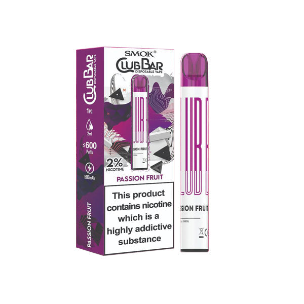 20mg Smok Club Bar Disposable Vape Pen 600 Puffs - ZERO VAPE STORE